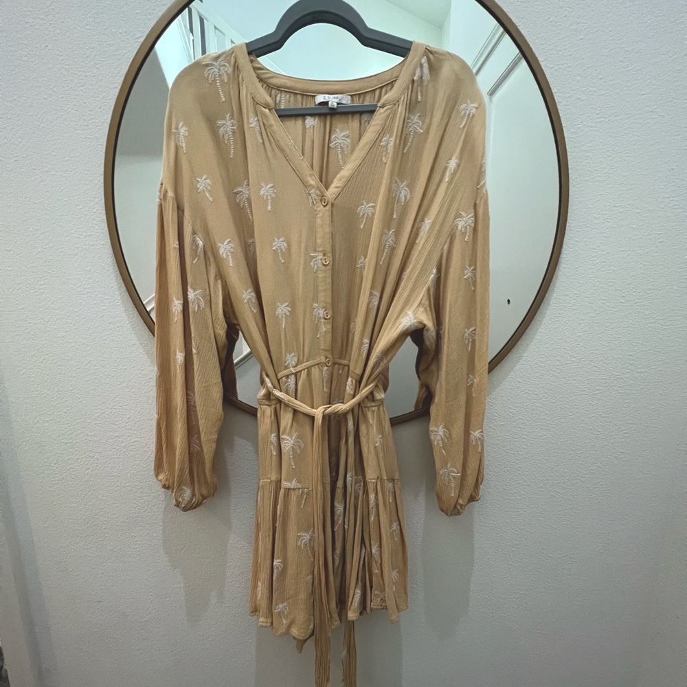 Z Supply- XL yellow palm tree dress